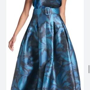 Sachin + Babi Strapless Blue and Black Dress
